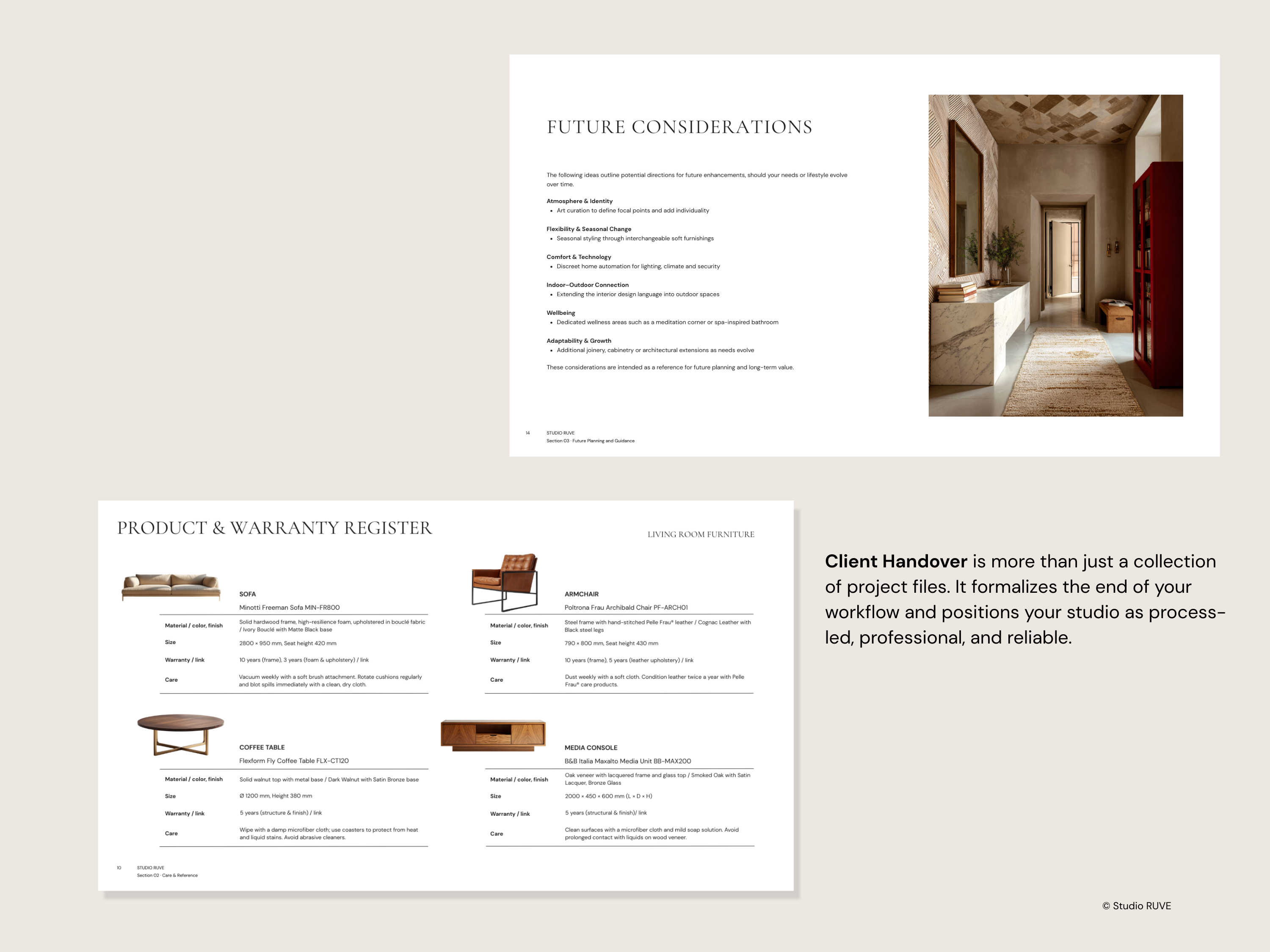 Client Handover and Care Guide Template